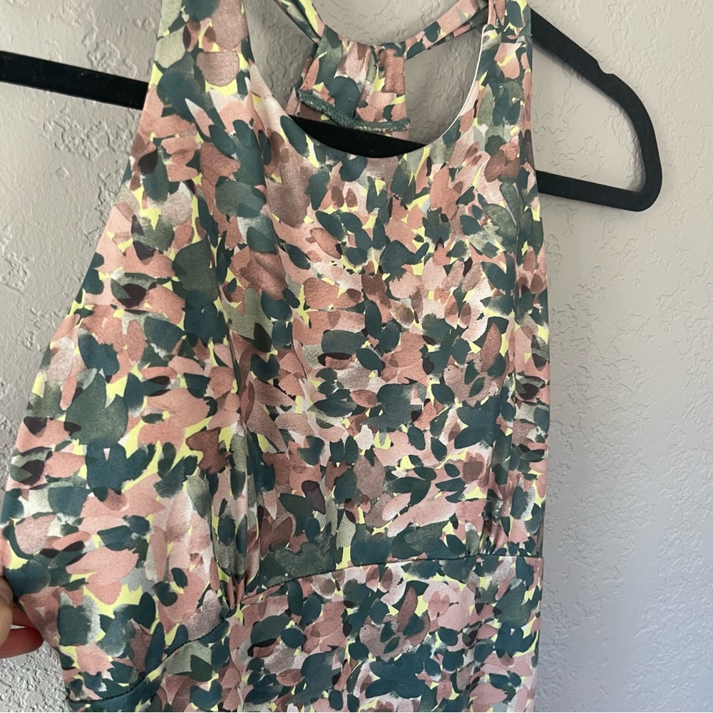 Prana Jewel Lake Summer Athletic Dress White Garden Green Floral Size M - Picture 4 of 10